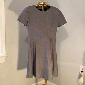 Theory short sleeve dress with navy/white pattern